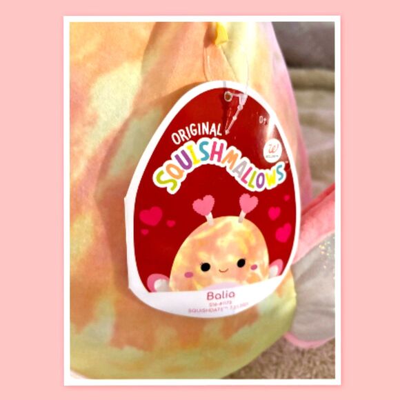 SQUISHMALLOW BUTTERFLY BALIA VALENTINE 16" Kellytoy Plush Walgreens EXCLUSIVE - Picture 2 of 3
